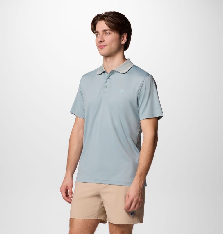 Men's Low Drag Offshore Polo, Color: Crushed Blue, image 3