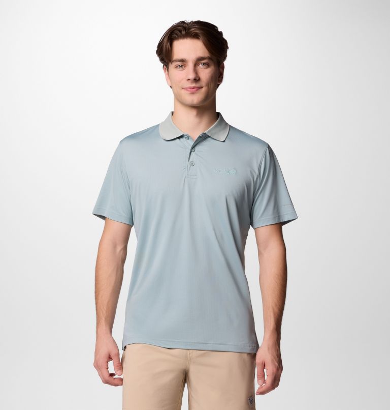 Men's Low Drag Offshore Polo, Color: Crushed Blue, image 1