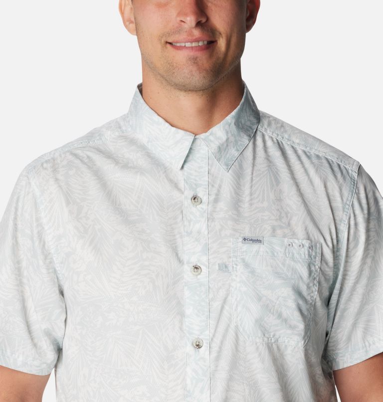 Men's Columbia Navy Dallas Cowboys Slack Tide Fish Omni-Shade Button-Up  Shirt