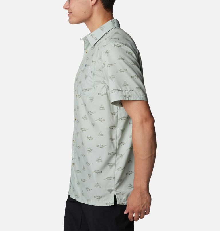 Men’s PFG Super Slack Tide Camp Shirt, Color: Cool Green Rivermade, image 3