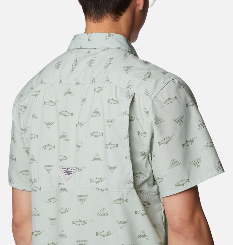 Men’s PFG Super Slack Tide Camp Shirt, Color: Cool Green Rivermade, image 5