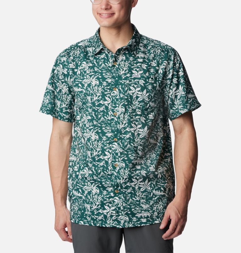 Columbia PFG Super Slack Tide Short-Sleeve Printed Woven Camp