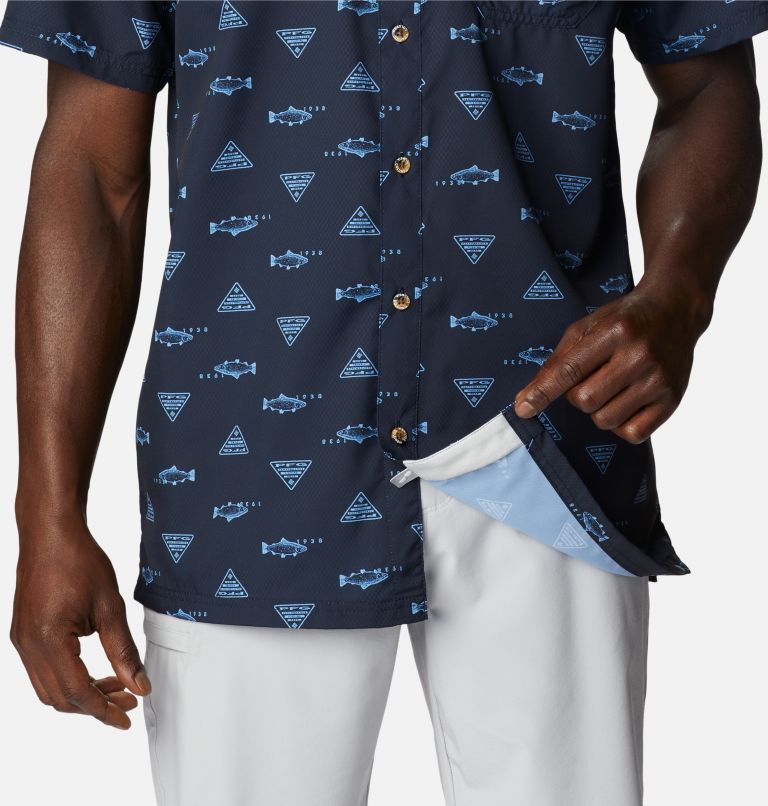 Thumbnail: Men’s PFG Super Slack Tide Camp Shirt, Color: Collegiate Navy Rivermade, image 6