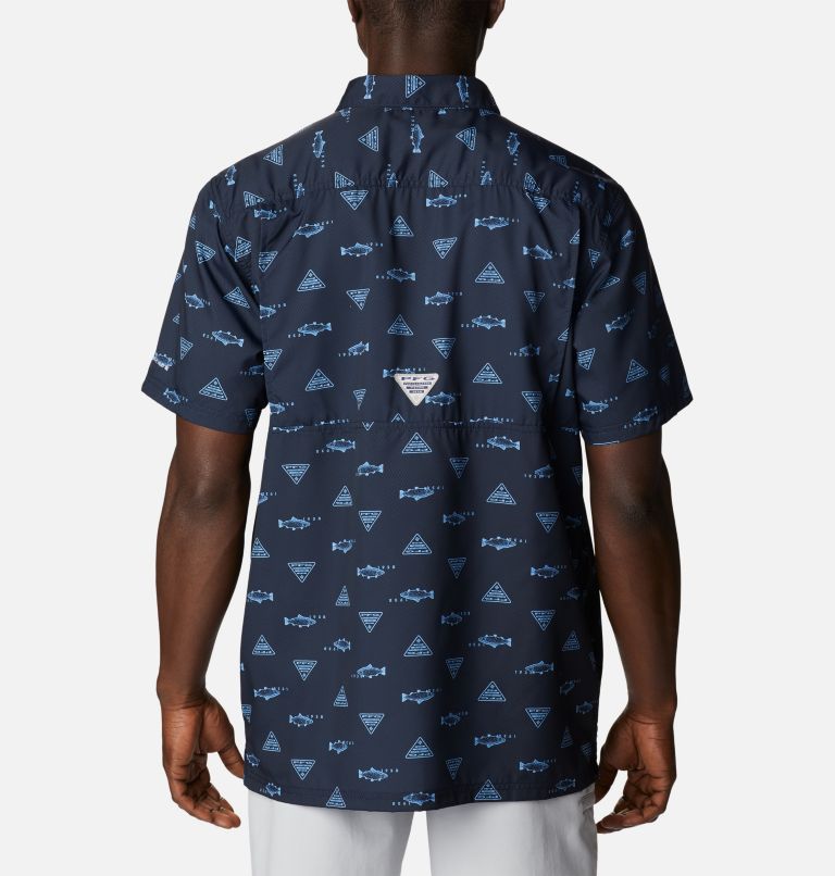 Men’s PFG Super Slack Tide Camp Shirt, Color: Collegiate Navy Rivermade, image 2