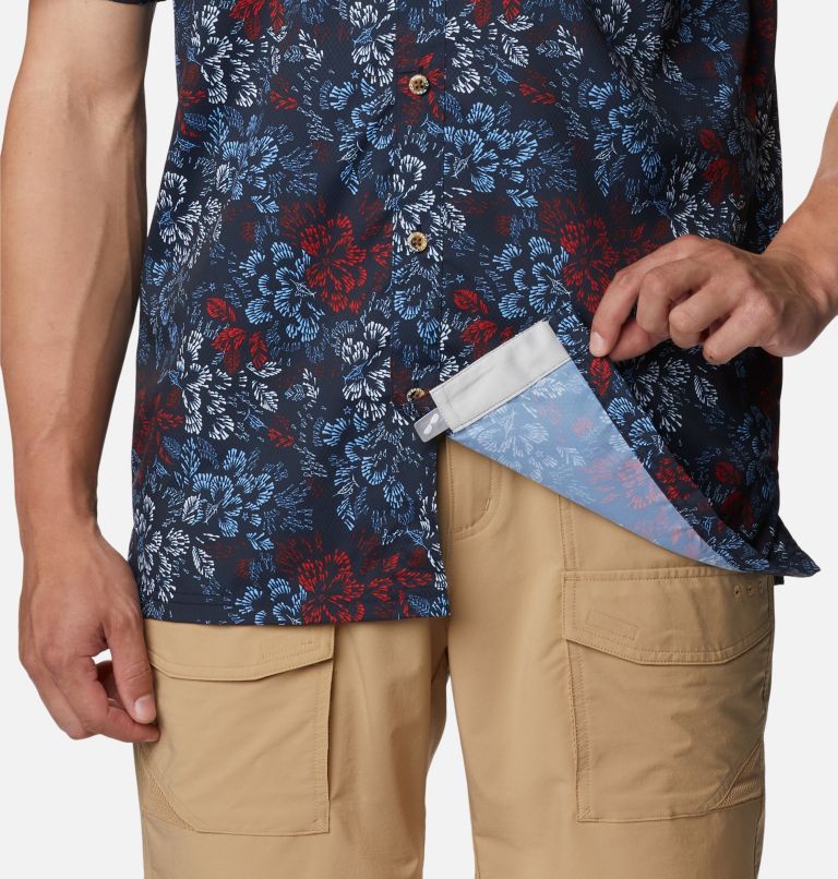 Men's PFG Super Slack Tide Camp Shirt - Tall, Color: Collegiate Navy Deep Sea Dash, image 6