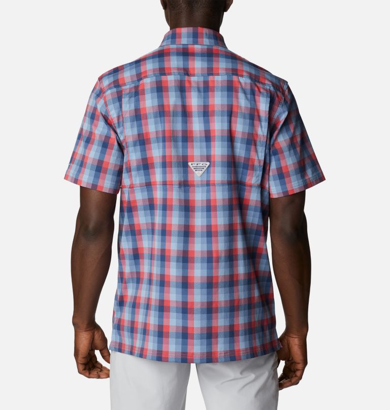 Men’s PFG Super Slack Tide Camp Shirt, Color: Carbon Mid Gingham, image 2
