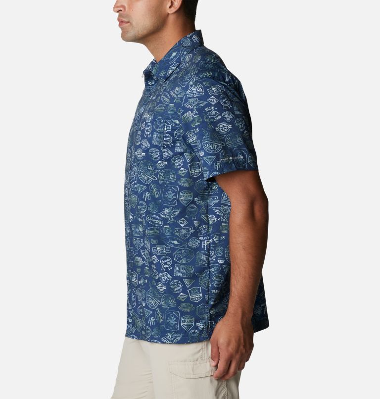 Men’s PFG Super Slack Tide Camp Shirt, Color: Carbon Tye Dye Print, image 3