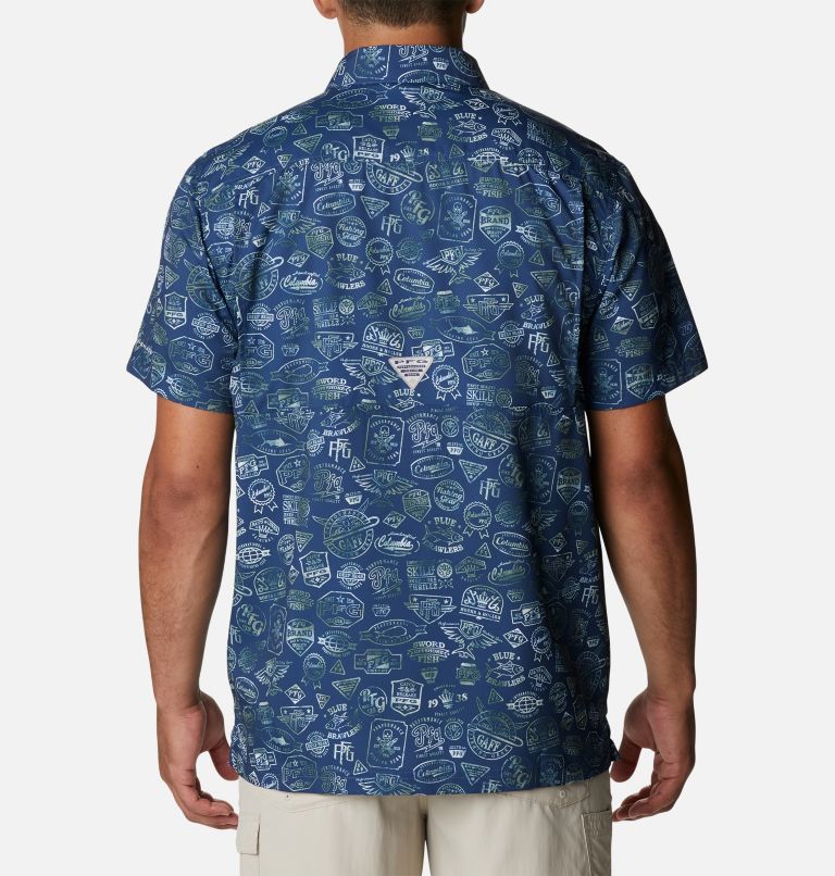 Thumbnail: Men’s PFG Super Slack Tide Camp Shirt, Color: Carbon Tye Dye Print, image 2