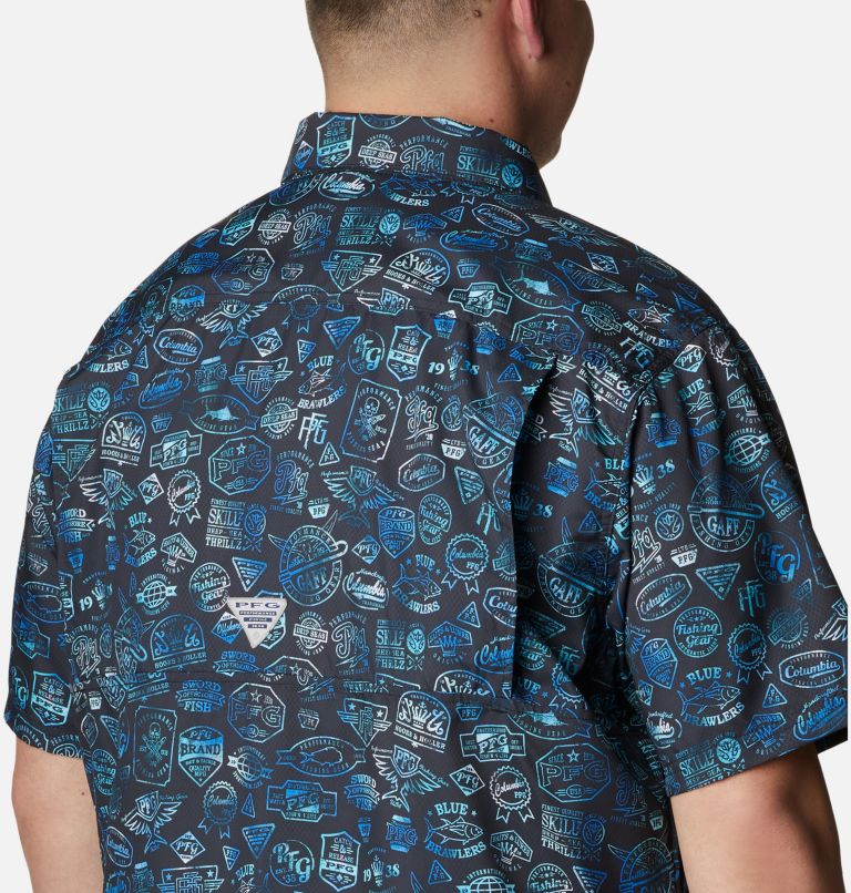 Thumbnail: Men's PFG Super Slack Tide Camp Shirt – Big, Color: Black Tye Dye Print, image 5