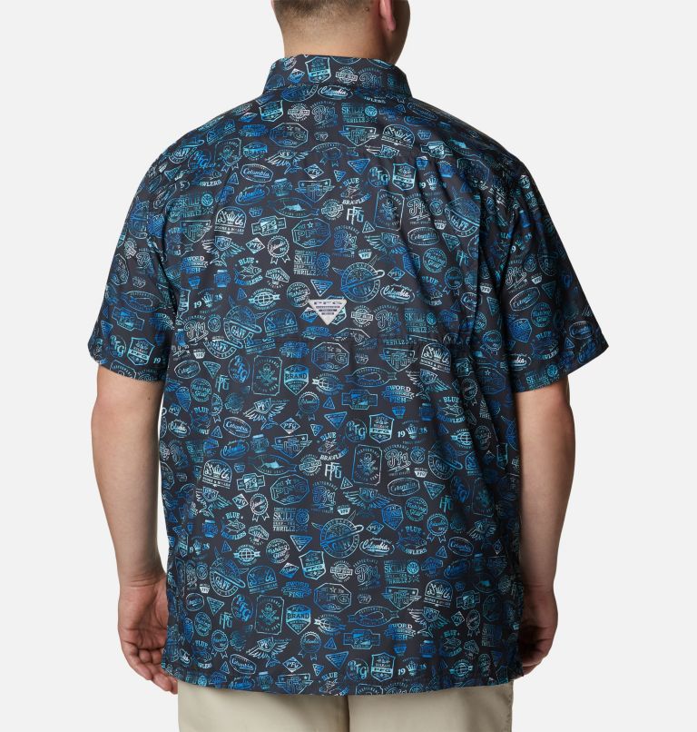 Men's PFG Super Slack Tide Camp Shirt – Big, Color: Black Tye Dye Print, image 2