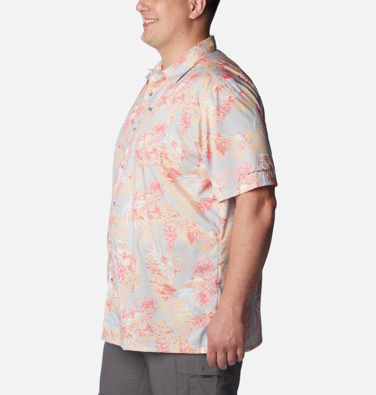 Men's PFG Super Slack Tide Camp Shirt – Big, Color: Cool Grey Tunatropic Print, image 3