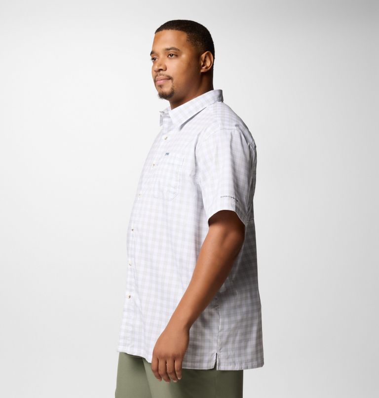 Men's PFG Super Slack Tide Camp Shirt – Big, Color: Cool Grey Palaka Grid, image 4