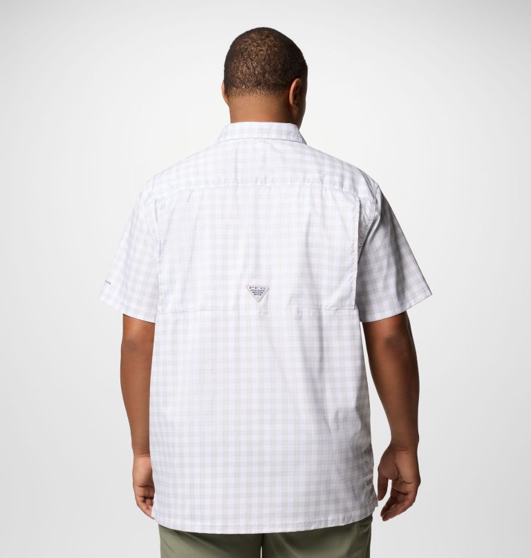 Men's PFG Super Slack Tide Camp Shirt – Big, Color: Cool Grey Palaka Grid, image 3