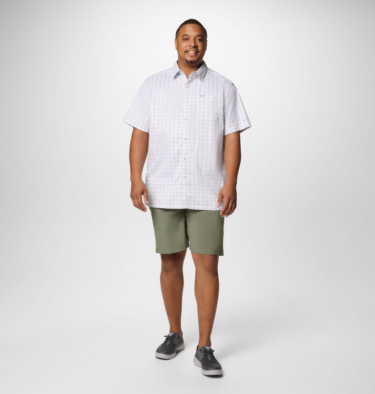 Men's PFG Super Slack Tide Camp Shirt – Big, Color: Cool Grey Palaka Grid, image 2