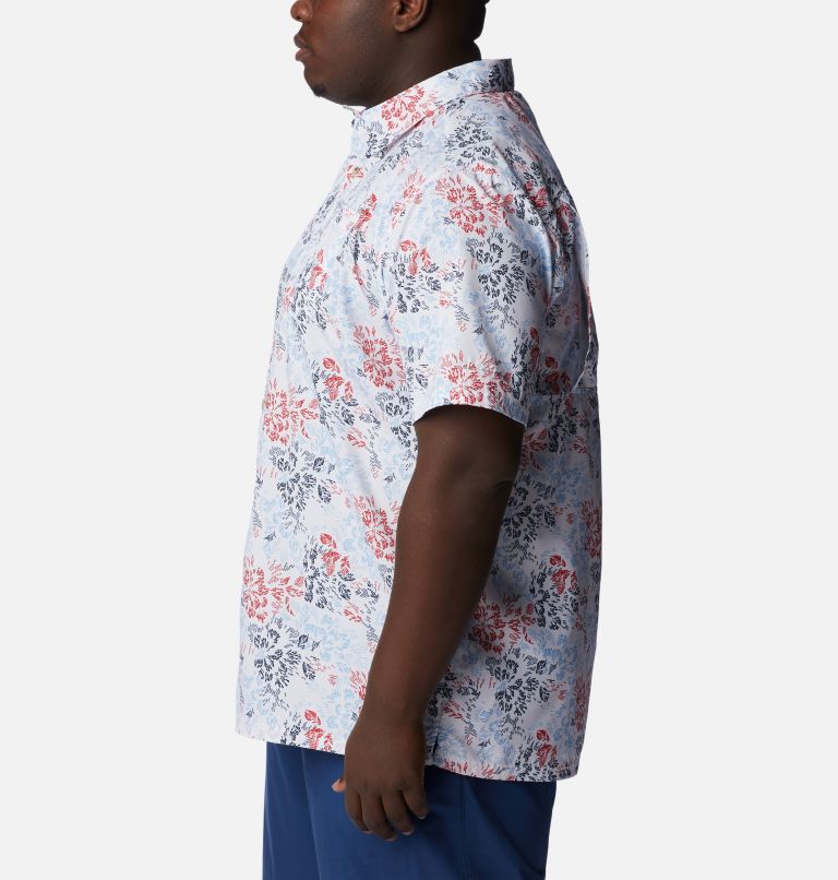 Men's PFG Super Slack Tide Camp Shirt – Big, Color: White Deep Sea Dash, image 3
