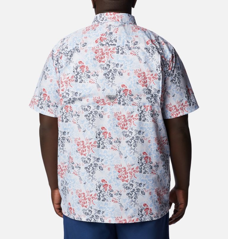 Men's PFG Super Slack Tide Camp Shirt – Big, Color: White Deep Sea Dash, image 2