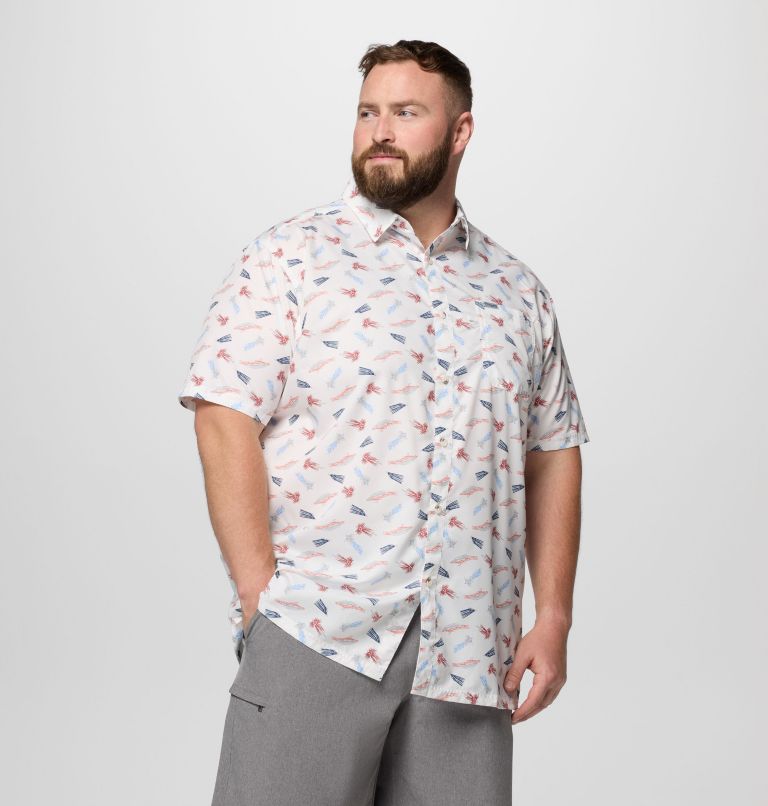 Men's PFG Super Slack Tide Camp Shirt – Big, Color: White Fly Pride, image 1