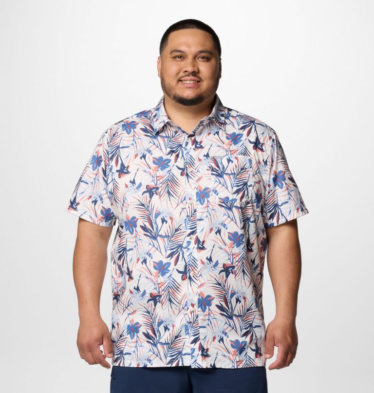 Men's PFG Super Slack Tide Camp Shirt – Big, Color: White Tropicfield, image 1