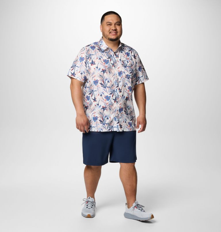 Men's PFG Super Slack Tide Camp Shirt – Big, Color: White Tropicfield, image 2
