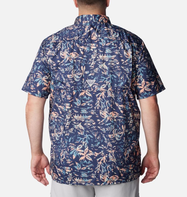 Thumbnail: Men's PFG Super Slack Tide Camp Shirt – Big, Color: Tranquil Teal Kona Kraze Print, image 2
