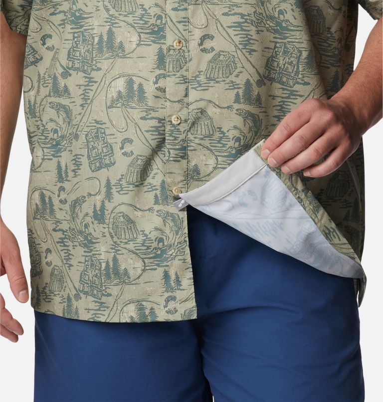 Men's PFG Super Slack Tide Camp Shirt – Big, Color: Metal PFG Origins Print, image 6