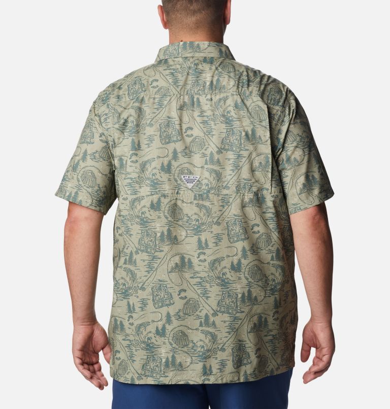 Men's PFG Super Slack Tide Camp Shirt – Big, Color: Metal PFG Origins Print, image 2