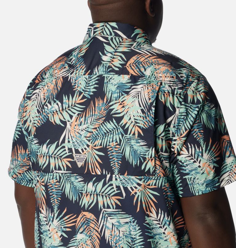 Men's PFG Super Slack Tide Camp Shirt – Big, Color: Mint Cay Tunatropic Print, image 5