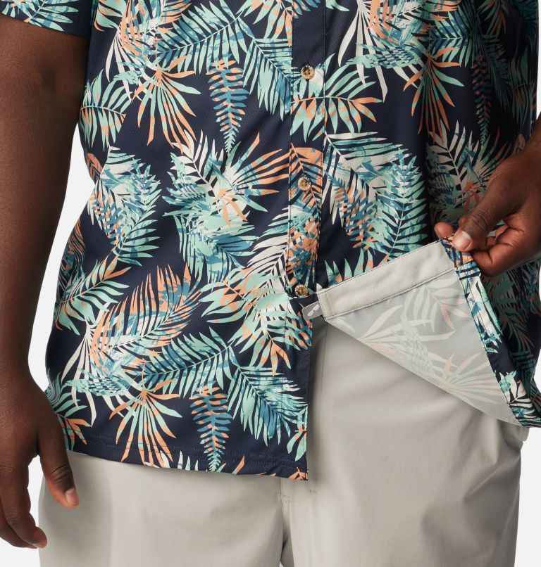 Men's PFG Super Slack Tide Camp Shirt – Big, Color: Mint Cay Tunatropic Print, image 6
