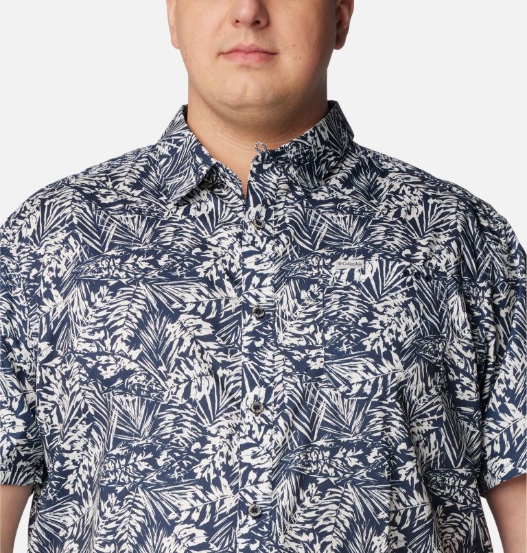 Men's PFG Super Slack Tide Camp Shirt – Big, Color: Collegiate Navy Tunado Tonal, image 4