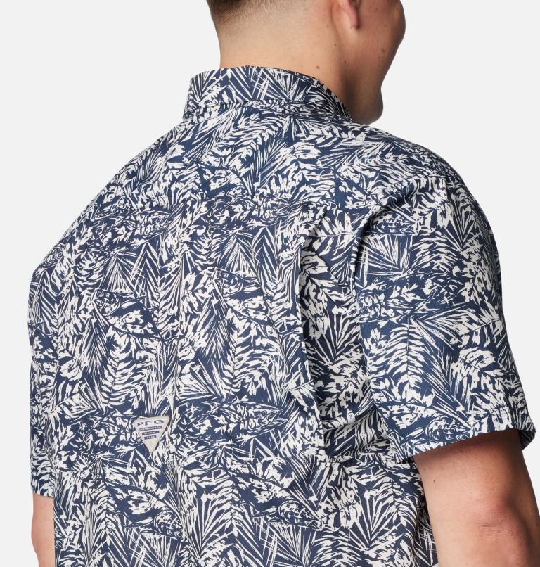 Men's PFG Super Slack Tide Camp Shirt – Big, Color: Collegiate Navy Tunado Tonal, image 5
