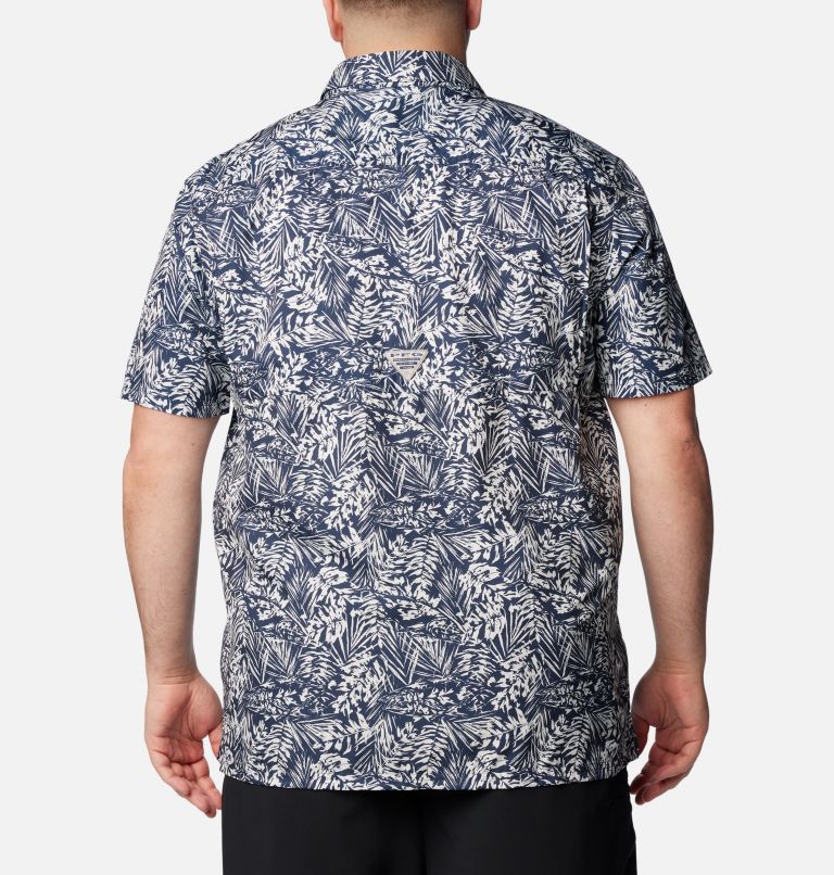 Men's Linear Fish Pattern Camp Shirt