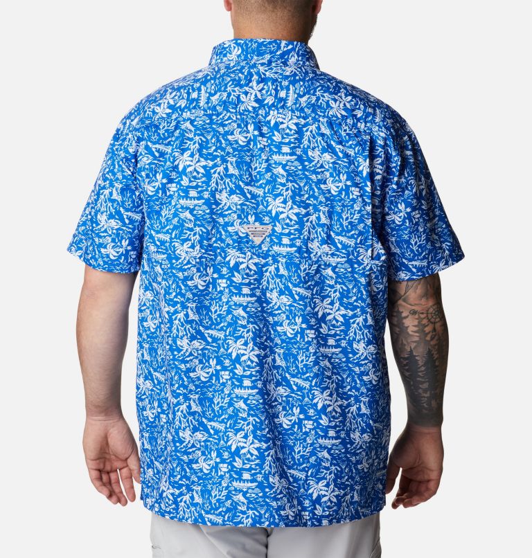 Men's PFG Super Slack Tide Camp Shirt – Big, Color: Blue Macaw Kona Print