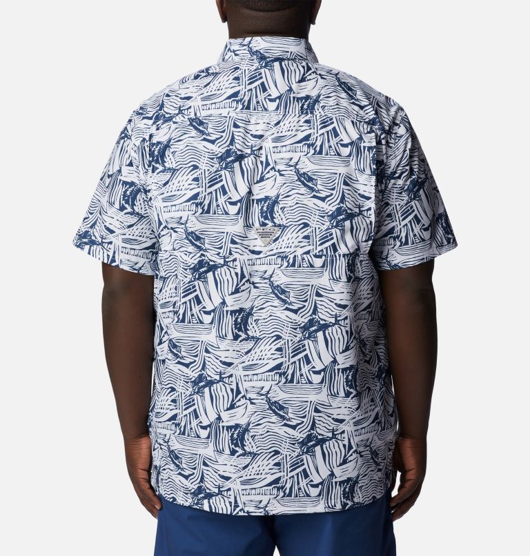 Men's PFG Super Slack Tide Camp Shirt – Big, Color: Carbon Sailstroke, image 2