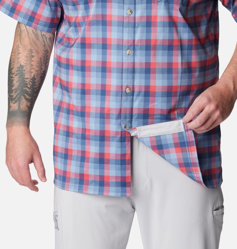 Thumbnail: Men's PFG Super Slack Tide Camp Shirt – Big, Color: Carbon Mid Gingham, image 6