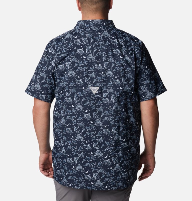 Men's PFG Super Slack Tide Camp Shirt – Big, Color: Coll Navy Small Mighty Marlins Print, image 2