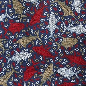 Carbon Tribal Fish Print