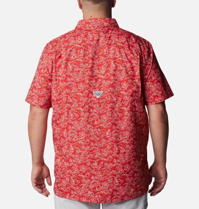 Thumbnail: Men's PFG Super Slack Tide Camp Shirt – Big, Color: Red Spark Merry Mahi Print, image 2