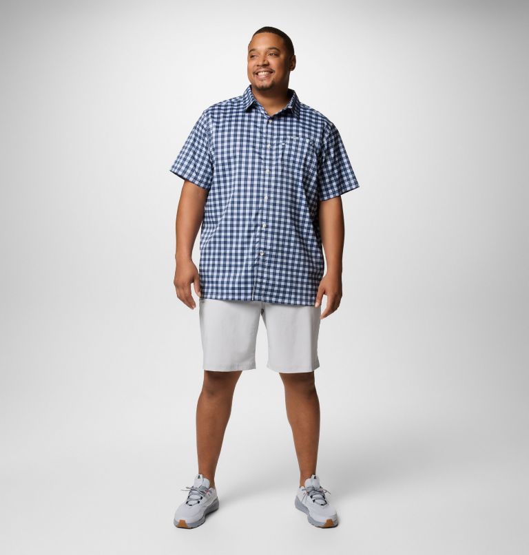 Men's PFG Super Slack Tide Camp Shirt – Big, Color: Collegiate Navy Palaka Grid, image 2