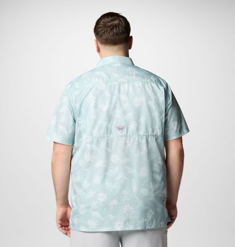 Men's PFG Super Slack Tide Camp Shirt – Big, Color: Crushed Blue Floridays, image 3
