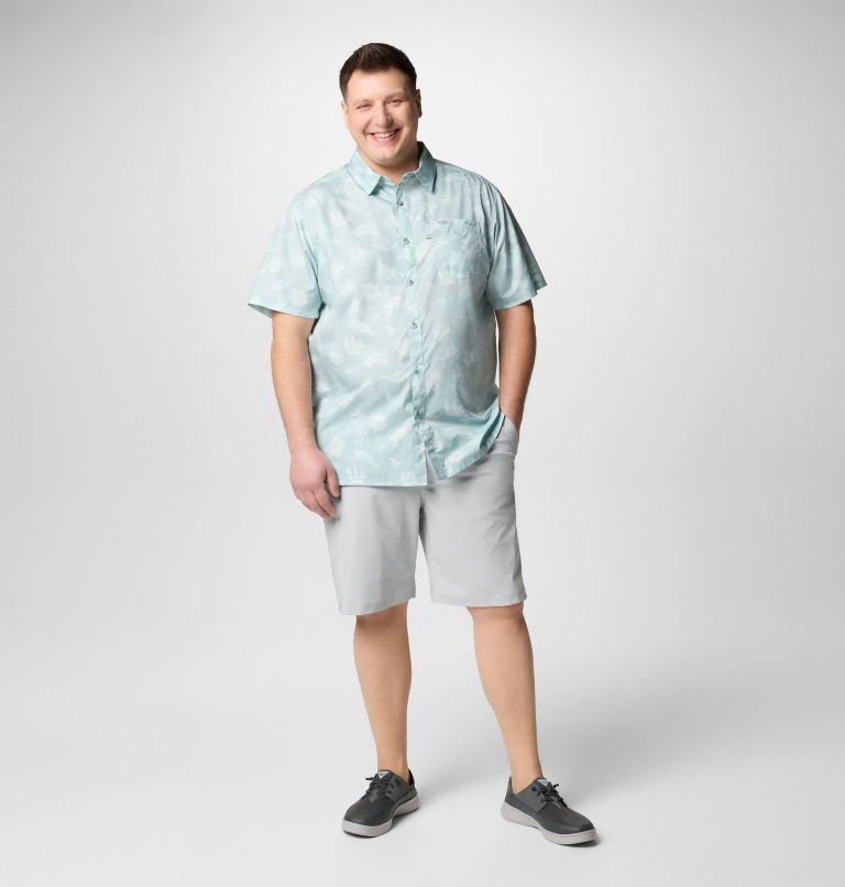 Men's PFG Super Slack Tide Camp Shirt – Big, Color: Crushed Blue Floridays, image 2