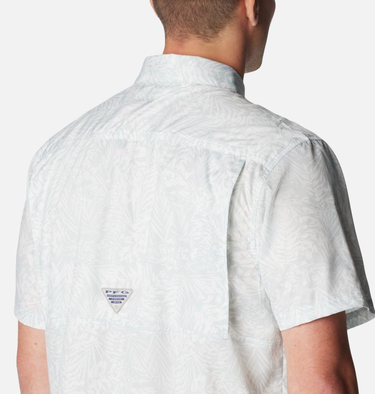 Men's PFG Super Slack Tide Camp Shirt - Tall, Color: Cool Grey Tunado Tonal, image 5