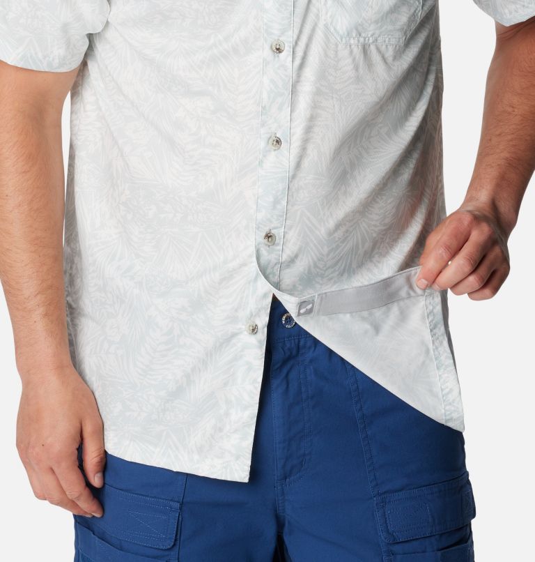 Men's PFG Super Slack Tide Camp Shirt - Tall, Color: Cool Grey Tunado Tonal, image 6