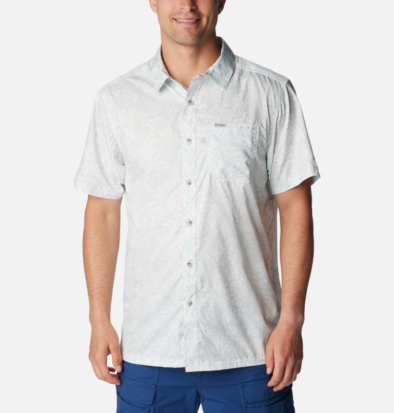 Men's PFG Super Slack Tide Camp Shirt - Tall, Color: Cool Grey Tunado Tonal, image 1