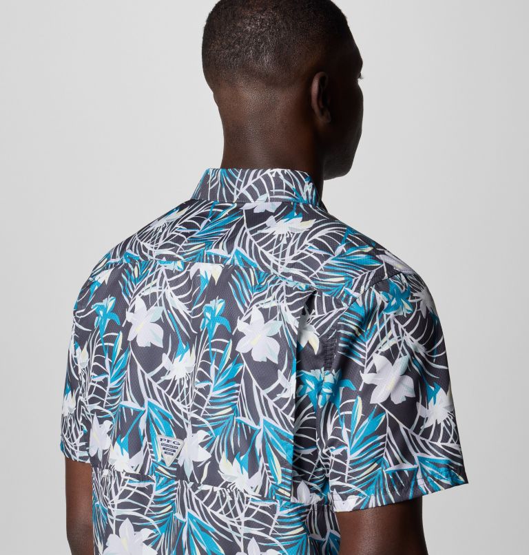 Men's PFG Super Slack Tide Camp Shirt - Tall, Color: Shark Tropicfield, image 6
