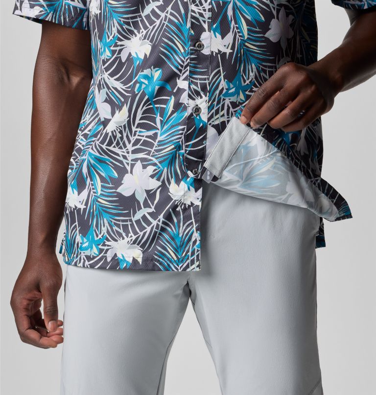 Men's PFG Super Slack Tide Camp Shirt - Tall, Color: Shark Tropicfield, image 7