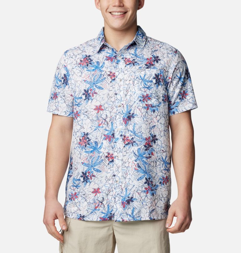 Columbia Men's Slack Tide Camp Shirt - Beet Color, X-Large Tall, UPF 50, Moisture-Wicking