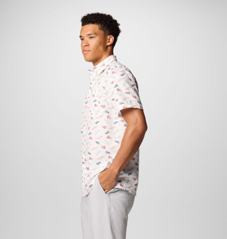 Men's PFG Super Slack Tide Camp Shirt - Tall, Color: White Fly Pride, image 4