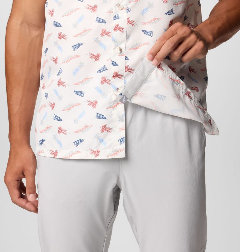 Men's PFG Super Slack Tide Camp Shirt - Tall, Color: White Fly Pride, image 7