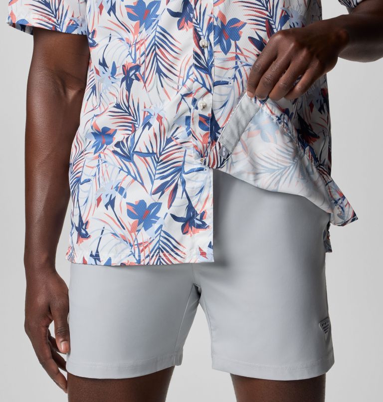 Men's PFG Super Slack Tide Camp Shirt - Tall, Color: White Tropicfield, image 7