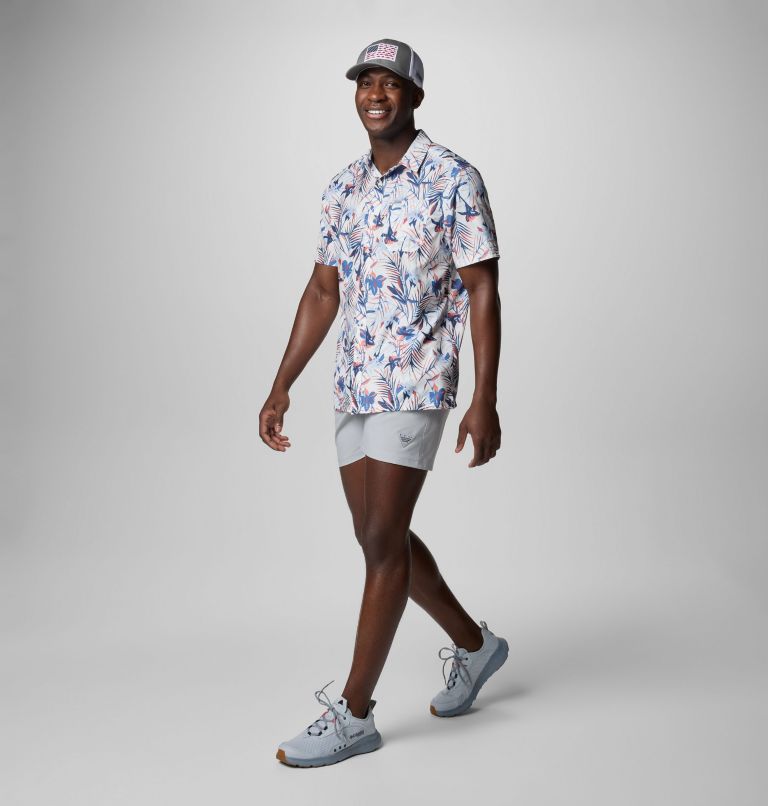 Men's PFG Super Slack Tide Camp Shirt - Tall, Color: White Tropicfield, image 2